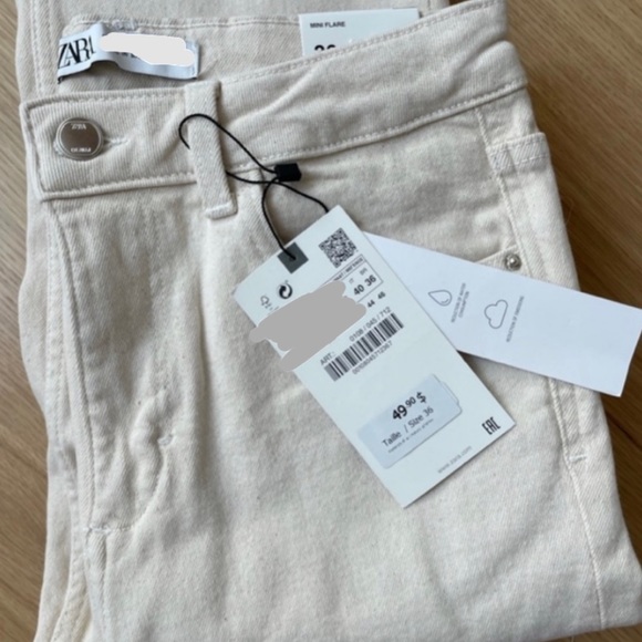 NEW NEVER USED  ZARA JEAN cropped flare - Picture 2 of 5